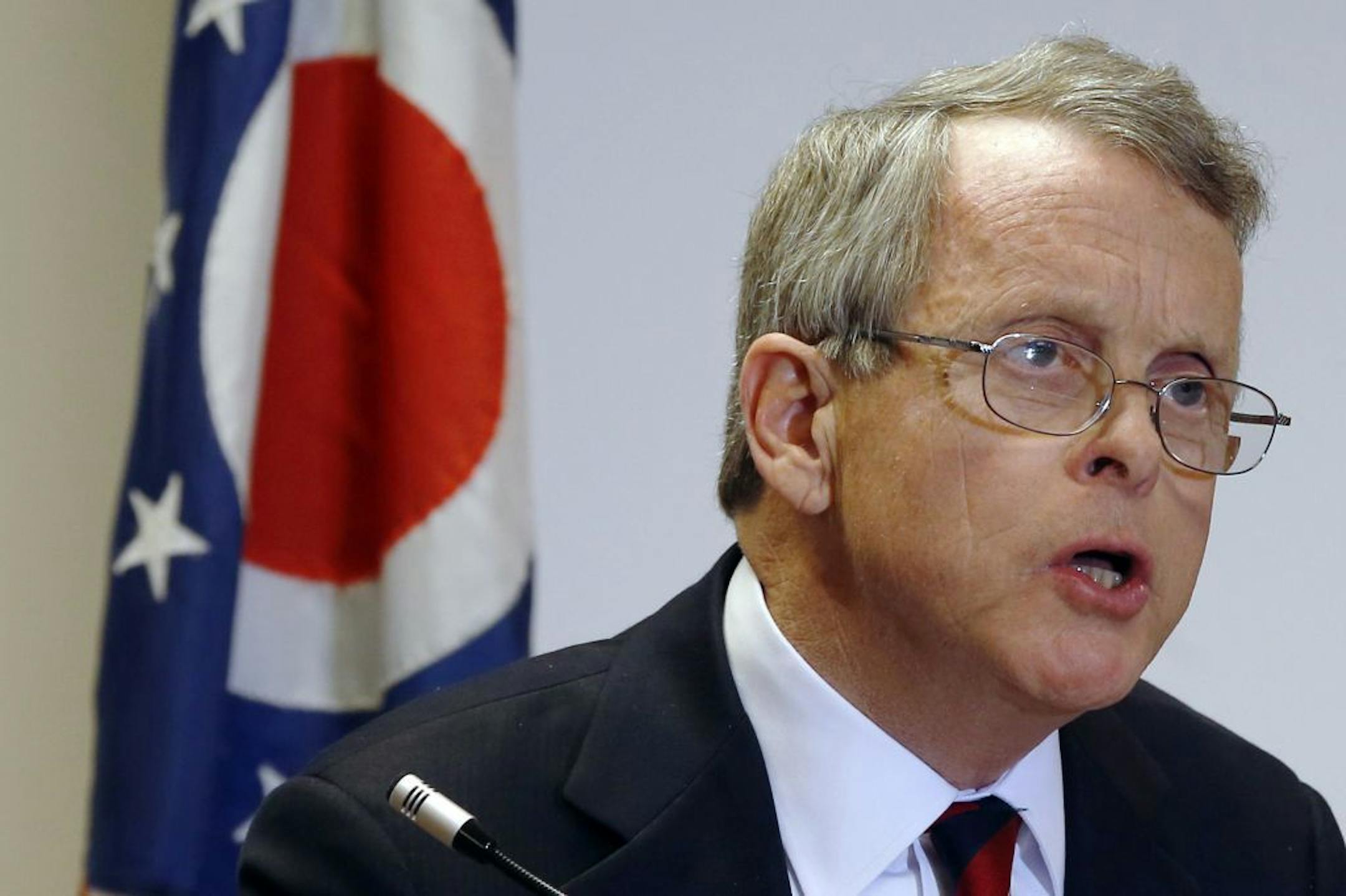 Ohio Attorney General Mike DeWine announces indictments against four additional people in relation to the 2012 rape of a high school student, on Monday, Nov. 25, 2013 in Steubenville, Ohio.