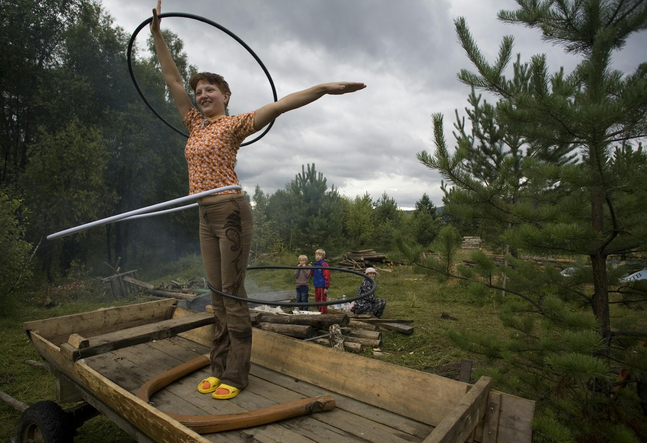 Alexander Kuznetsov, "Holiday, Vissarion Sect, City of the Sun, Krasnoyarsk Territory," 2006.Part of "Siberia: Imagined and Reimagined" at the Weisman.