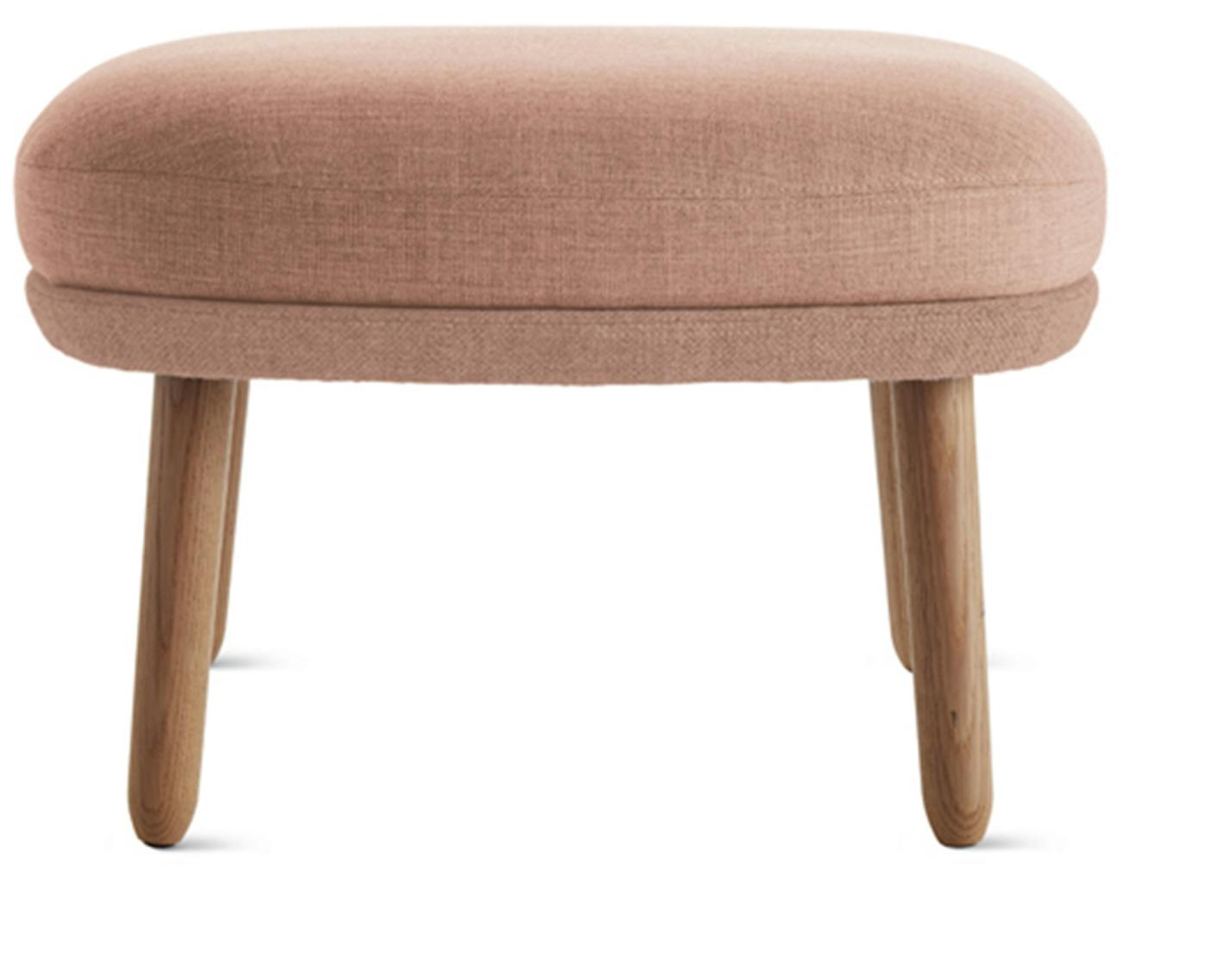 Ro footstool in light pink (dwr.com), left; Bumper large ottoman in Thurmond Blush (bludot.com). (MUST CREDIT: Design Within Reach; Blu Dot)