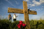 On Sunday, Alyssa Badten, 20, of St. James, Minn., and her cousin were among those visiting a makeshift memorial at the scene of a crash that killed f