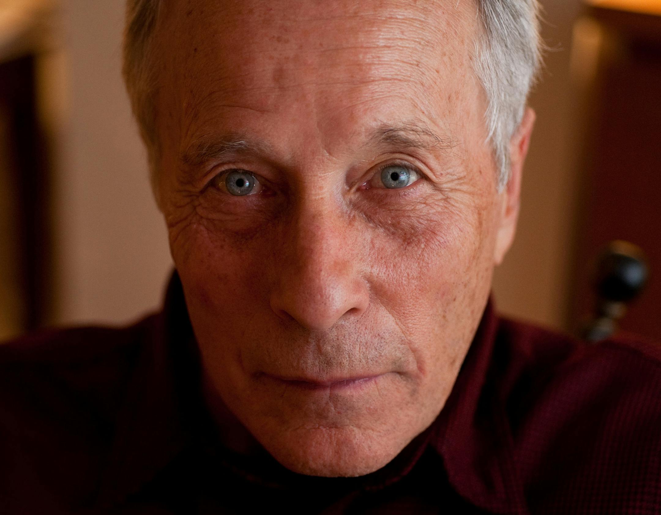 Author Richard Ford, winner of the Pulitzer Prize and New York Times bestselling author of Canada, sits in his Harlem apartment. He is currently promoting his latest book, Let Me Be Frank With You.