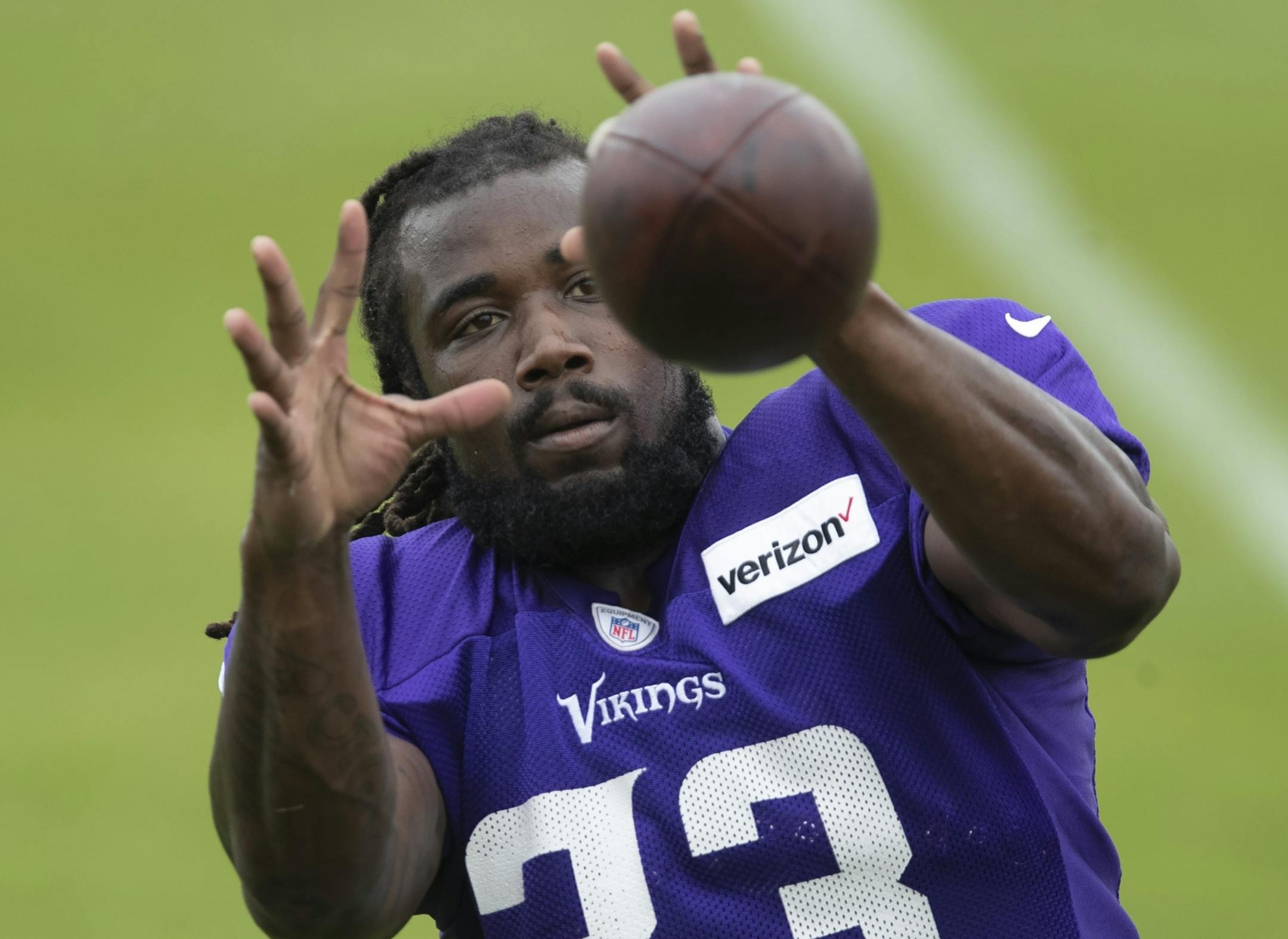 Minnesota Vikings running back Dalvin Cook (33) during practice at TCO Performance Center on Sunday July, 28 2019 in Eagan, MN.