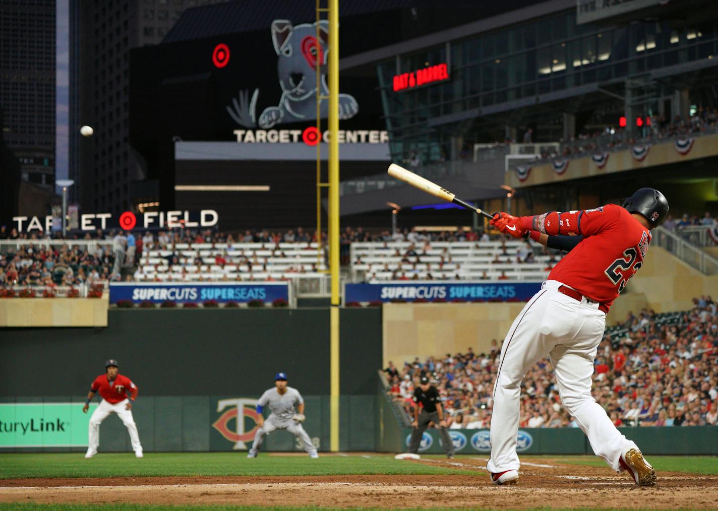 Twins Nelson Cruz hit a two run double in the 7th inning. ] Minnesota Twins -vs- Kansas City Royals
brian.peterson@startribune.com
Minneapolis, MN
Friday, August 2, 2019