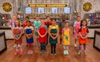Kids Baking Championship, Season 6 contestants include Paige Goehner, 11, Blaine (front left) and Meadow Roberts, 10, Minneapolis (front center).