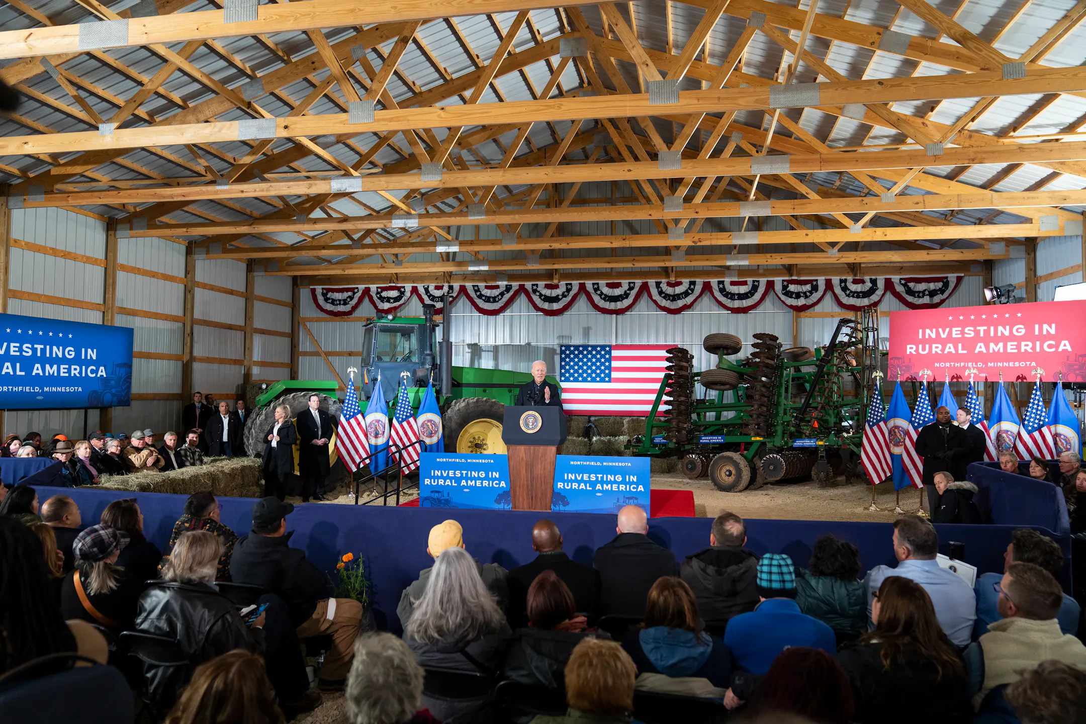 President Joe Biden visits Minnesota farm as he starts 'barnstorming ...
