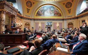 The Minnesota Senate Chamber. The Minnesota Legislature will convene the 2024 session today at the State Capitol Monday, Feb. 12, 2024 St. Paul, Min
