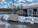 At Pine Aire Resort on Lake Kabetogama, the harbor has overflowed, the piers are topsy-turvy and a garage sits in 2 feet of water. Northern Minnesota 