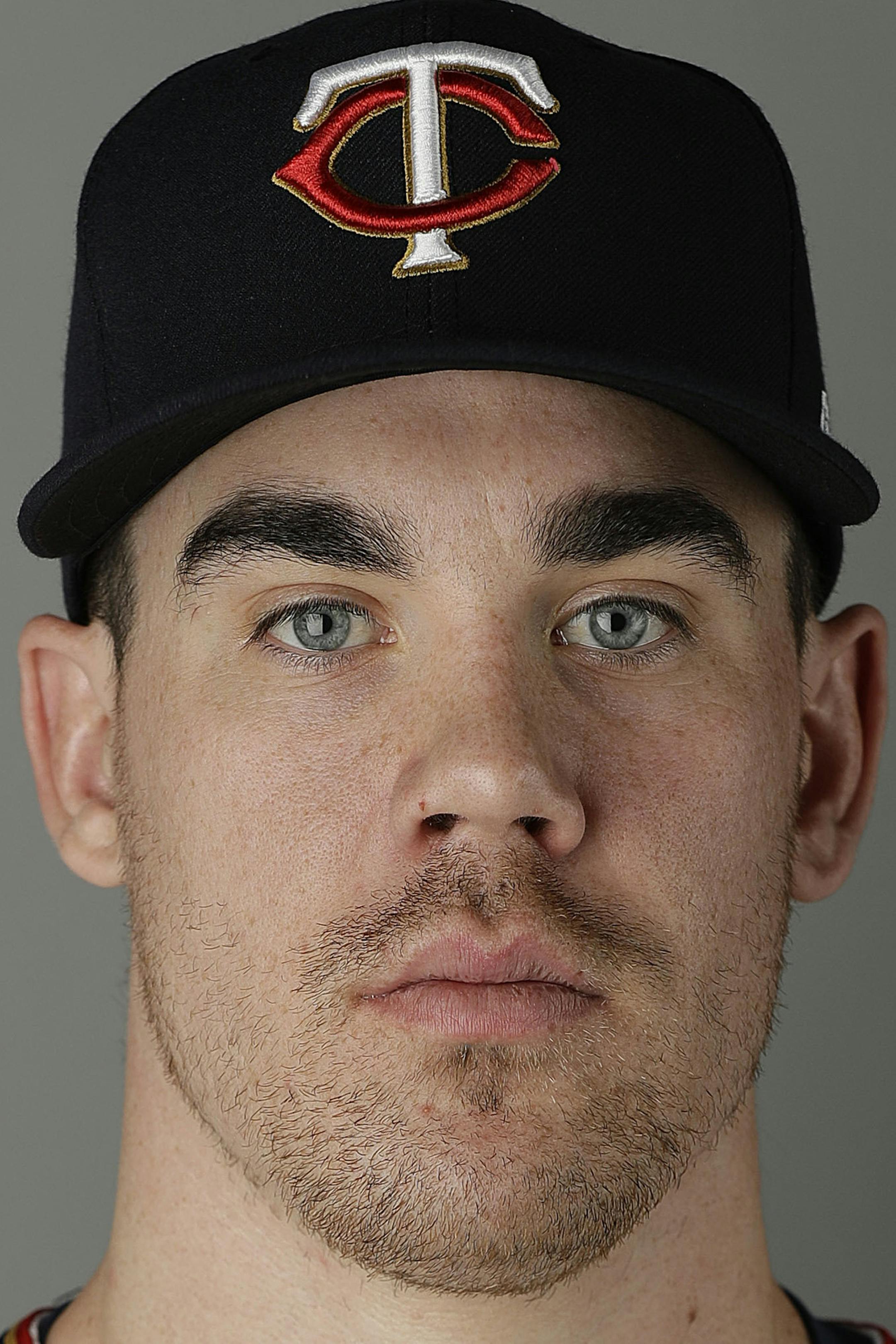 This is a 2017 photo of Trevor May of the Minnesota Twins baseball team. This image reflects the 2017 active roster as of Thursday, Feb. 23, 2017 when this image was taken. (AP Photo/David Goldman) ORG XMIT: FLDG101