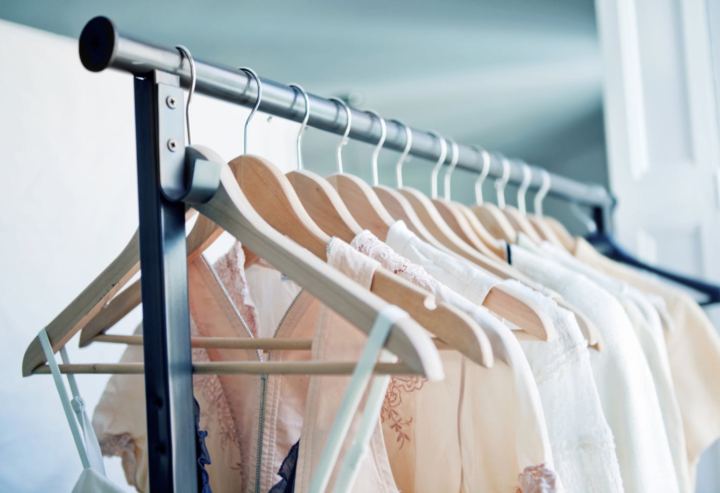 Hangers with clothes. istock