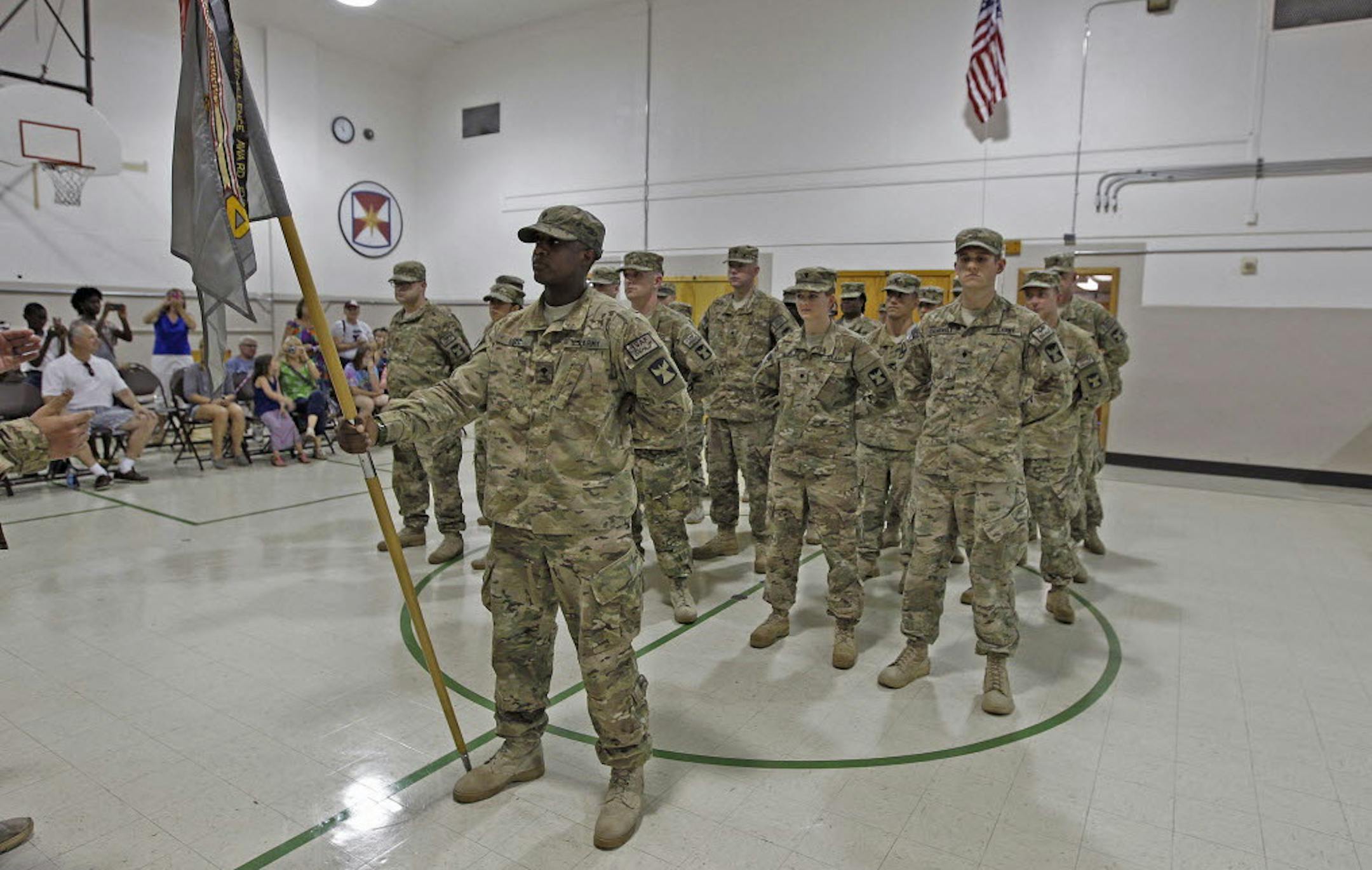 In July 2013, friends and family at the Roseville Armory welcomed 24 soldiers from the 147th Financial Management Support Company after they returned from a nine-month deployment to Afghanistan.