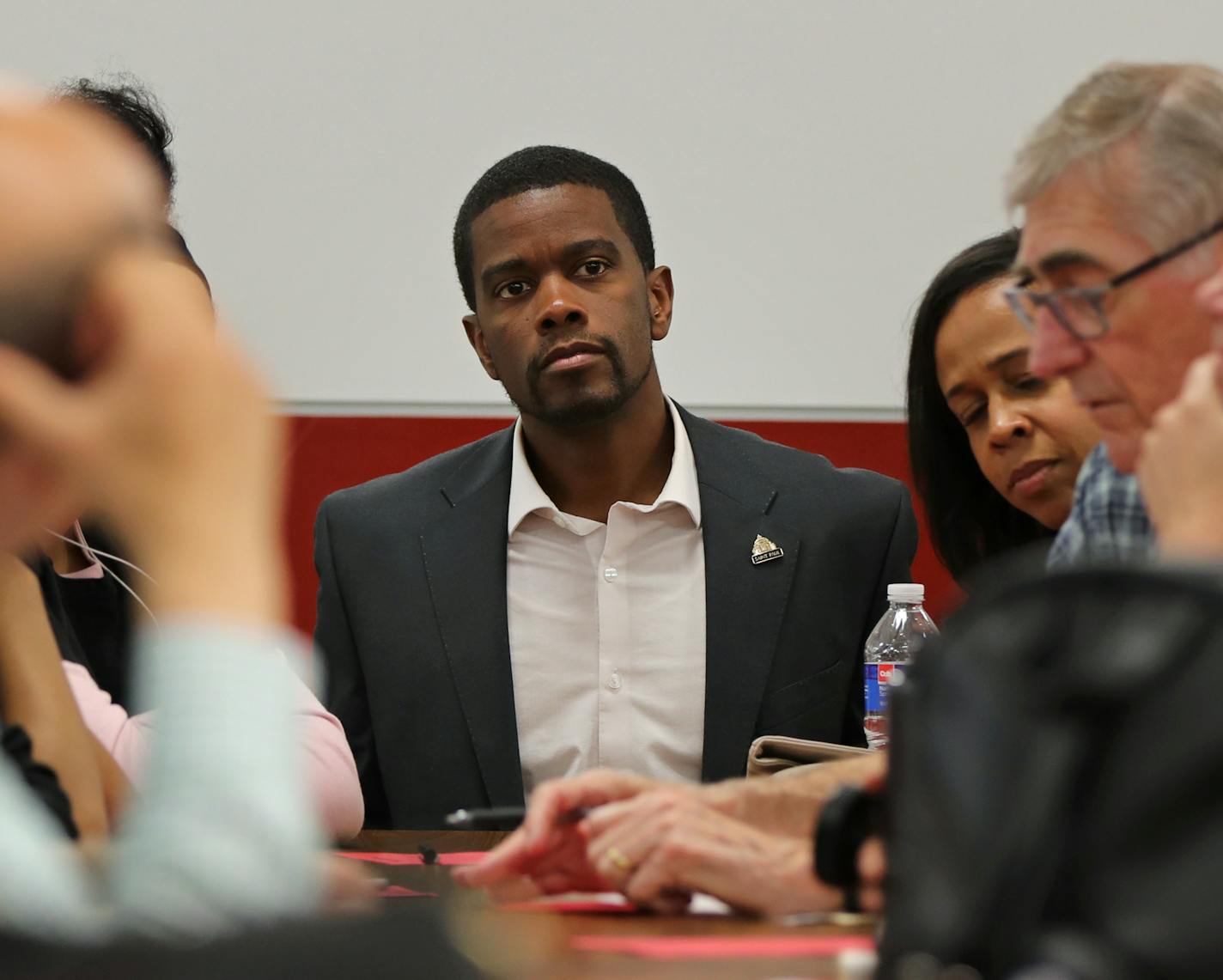 St. Paul Mayor Melvin Carter gave his first State of the City address followed by breakout sessions with community members at Johnson High School. ] Shari L. Gross &#xef; shari.gross@startribune.com St. Paul Mayor Melvin Carter will give his first State of the City address Saturday morning May 19, 2018 at Johnson High School.