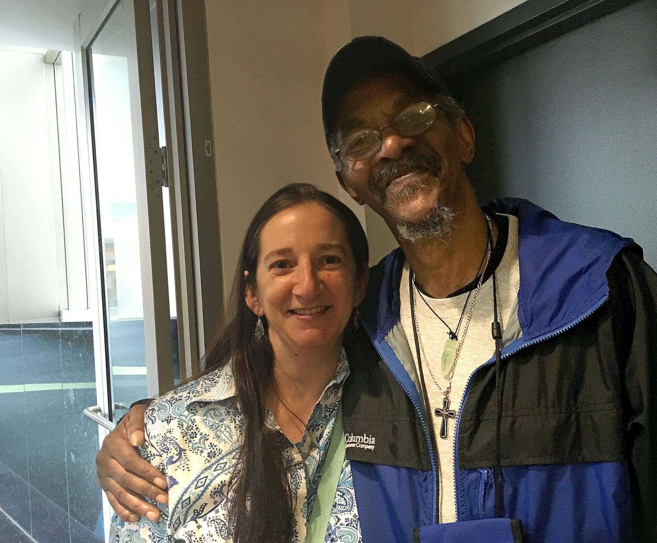 While greeting commuters in the skyways, Arthur Jackson met Tami Sisson. See a video of Jackson at startribune.com/variety.