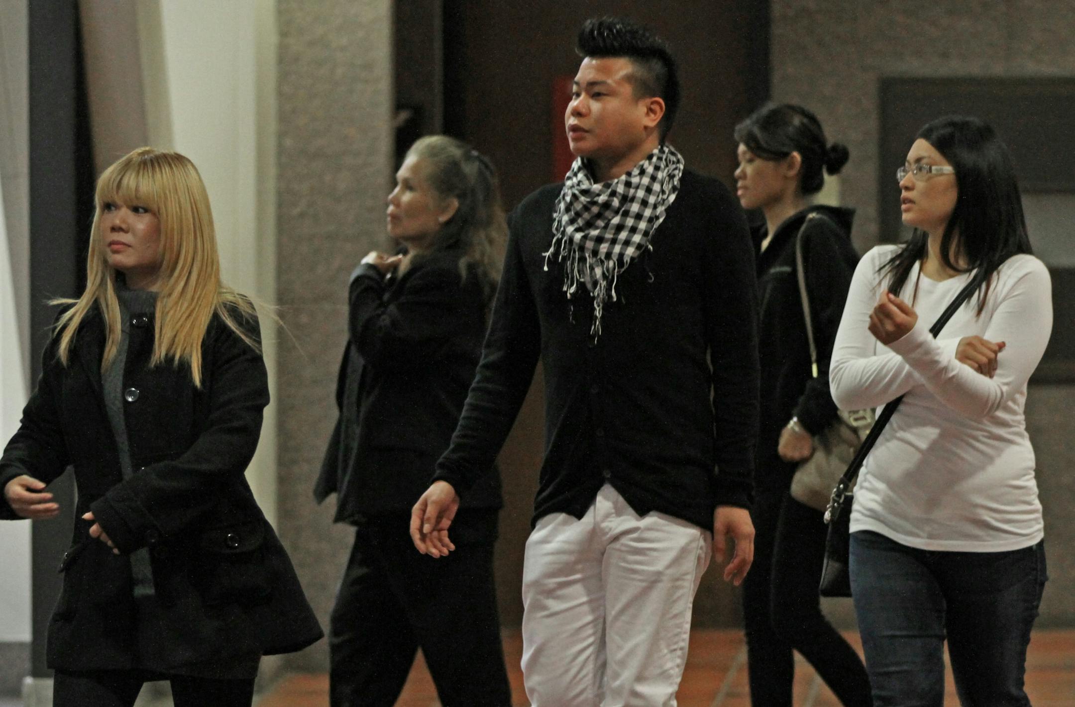 Family members of Anousone Phanthavong arrived at Hennepin County Government Center for the third day of the Amy Senser trial, Wednesday morning
