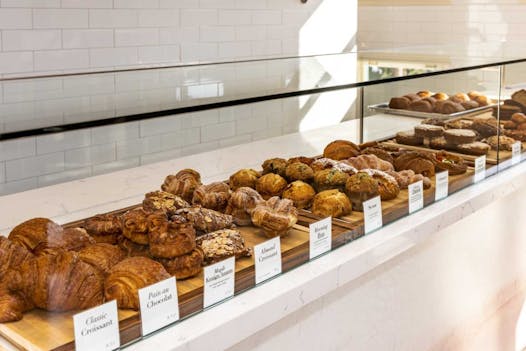 Parisian-inflected sandwiches and sweets, including Kraus' world-renowned pastries that earned him a place in Relais Desserts, a 100-member French fraternity of the best pastry chefs.