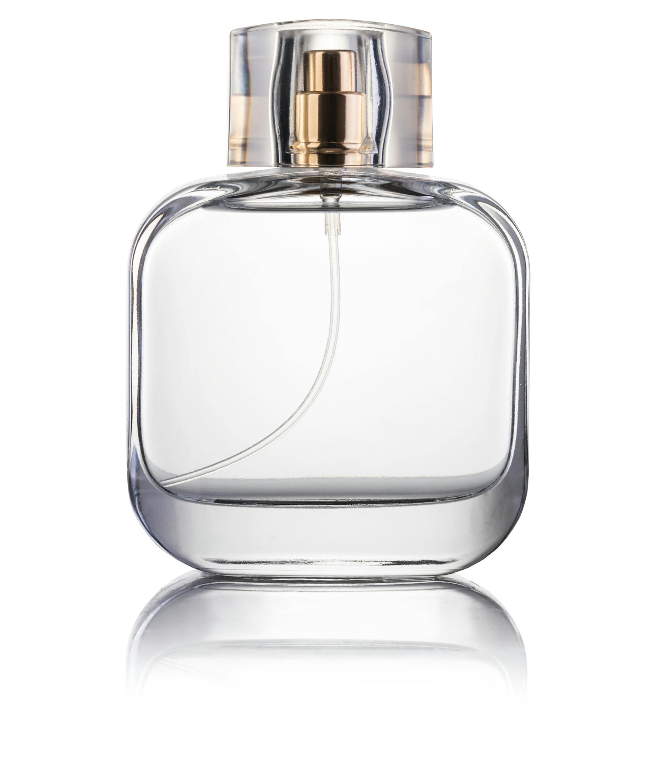 bottle of perfume on a white background
istock