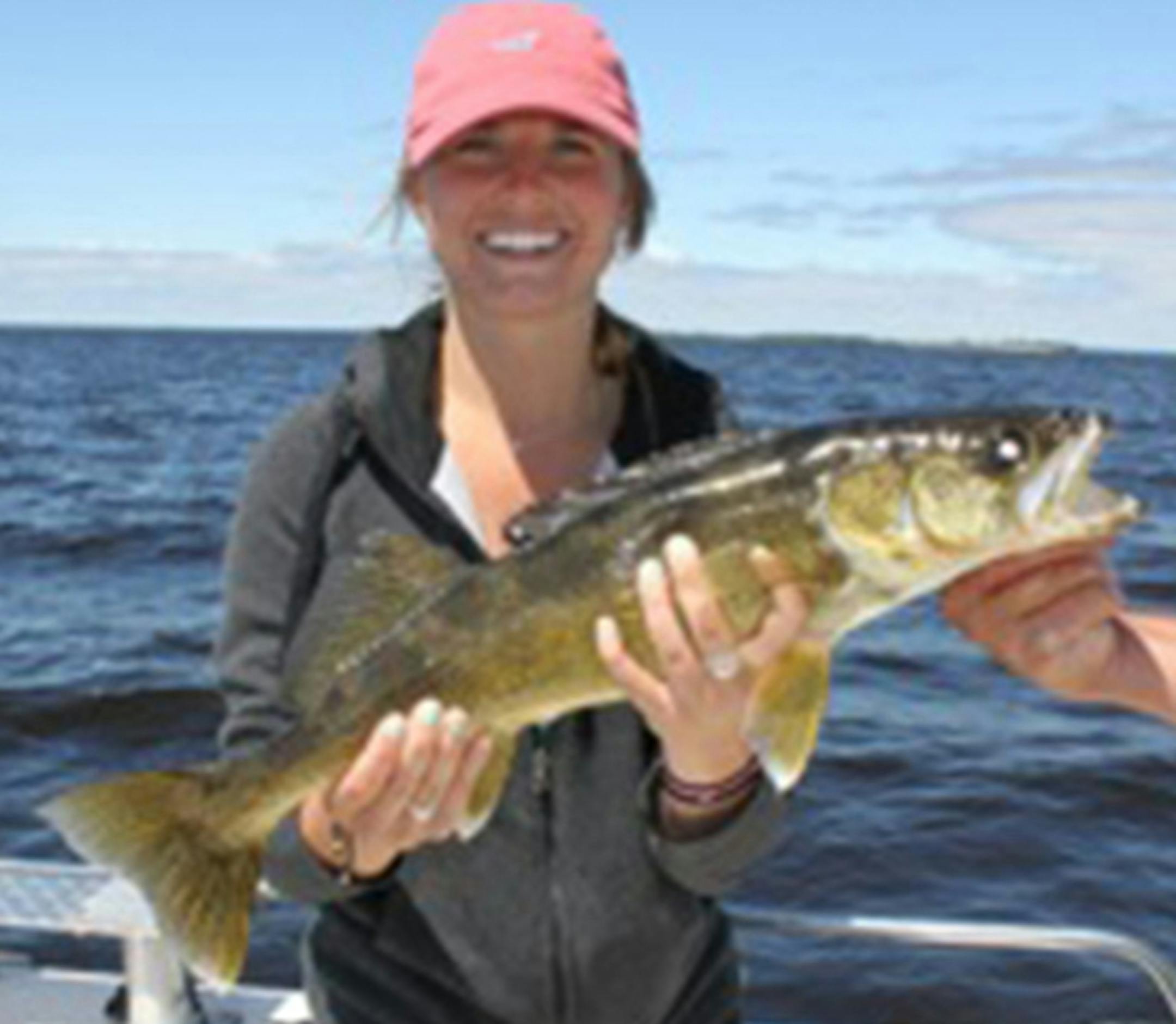 BIGGEST EVER Taylor McCall, 21, of Mantorville caught this 26-inch walleye while fishing with her family on Lake of the Woods. She caught it on a jig and shiner minnow. Not only was it the biggest fish she's ever caught, it was also the first fish she's held on her own.