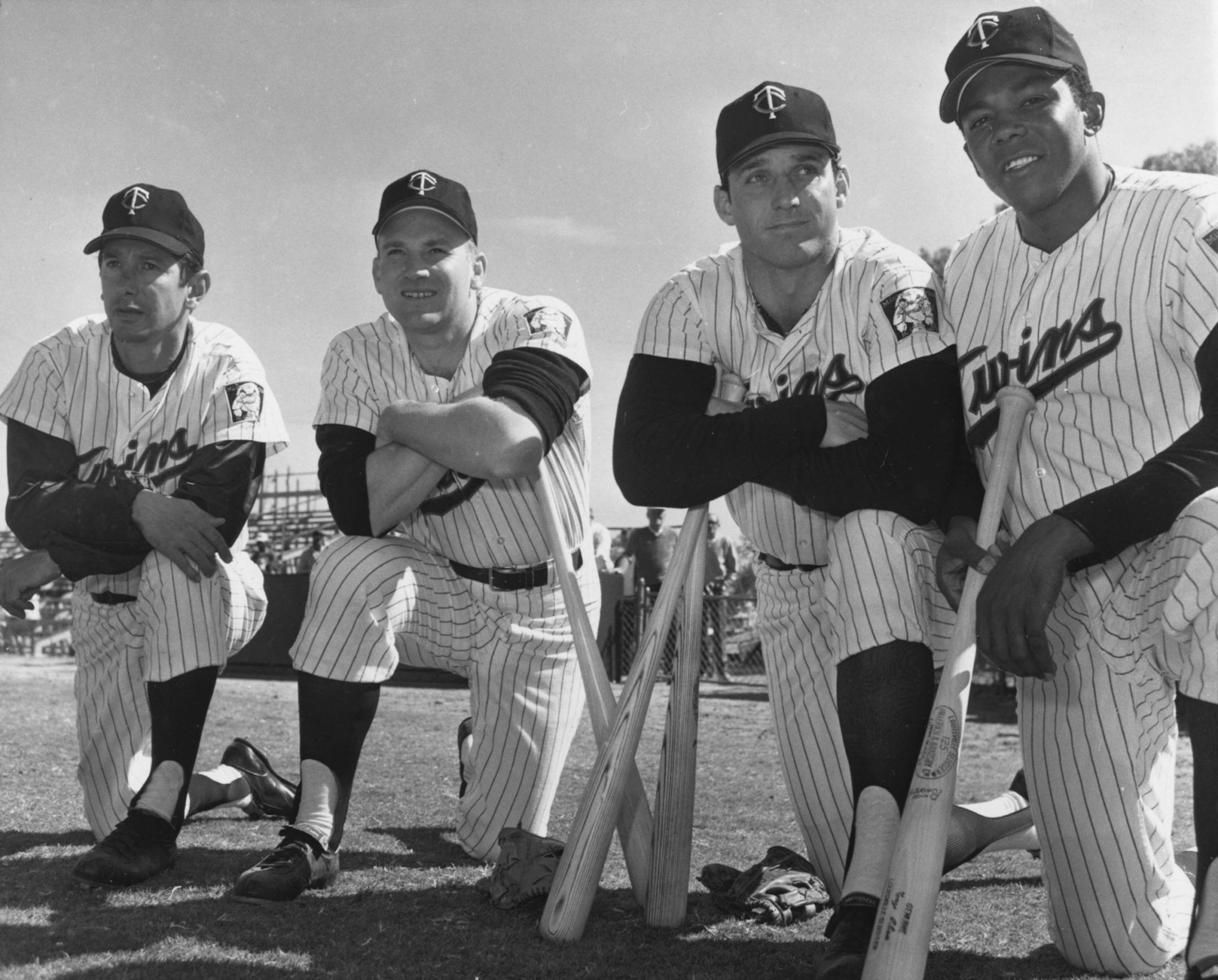 Left to right, Billy Martin, Harmon Killebrew, Bob Allison, Tony Oliva