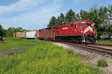 A Minnesota Commercial Railway train traversed the 6.5-mile spur rail line from White Bear Lake to a Hugo industrial park.