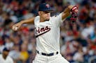 Minnesota Twins starting pitcher Jose Berrios throws to the Chicago White Sox during the fifth inning.