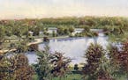 A vintage rendering of Loring Park.