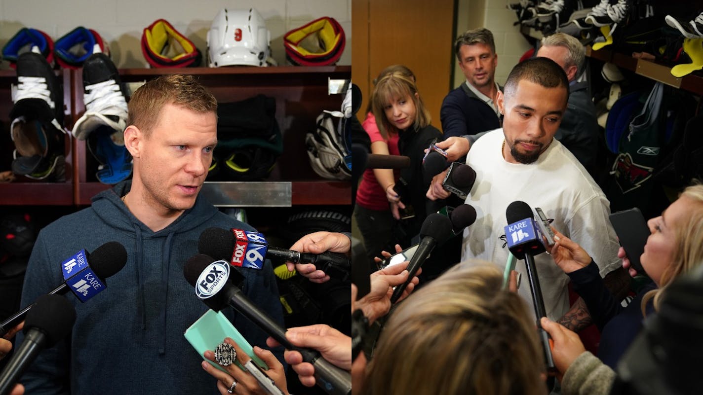 Injuries to captain Mikko Koivu, left, and defenseman Matt Dumba, right, highlighted the Wild's scoring issues.