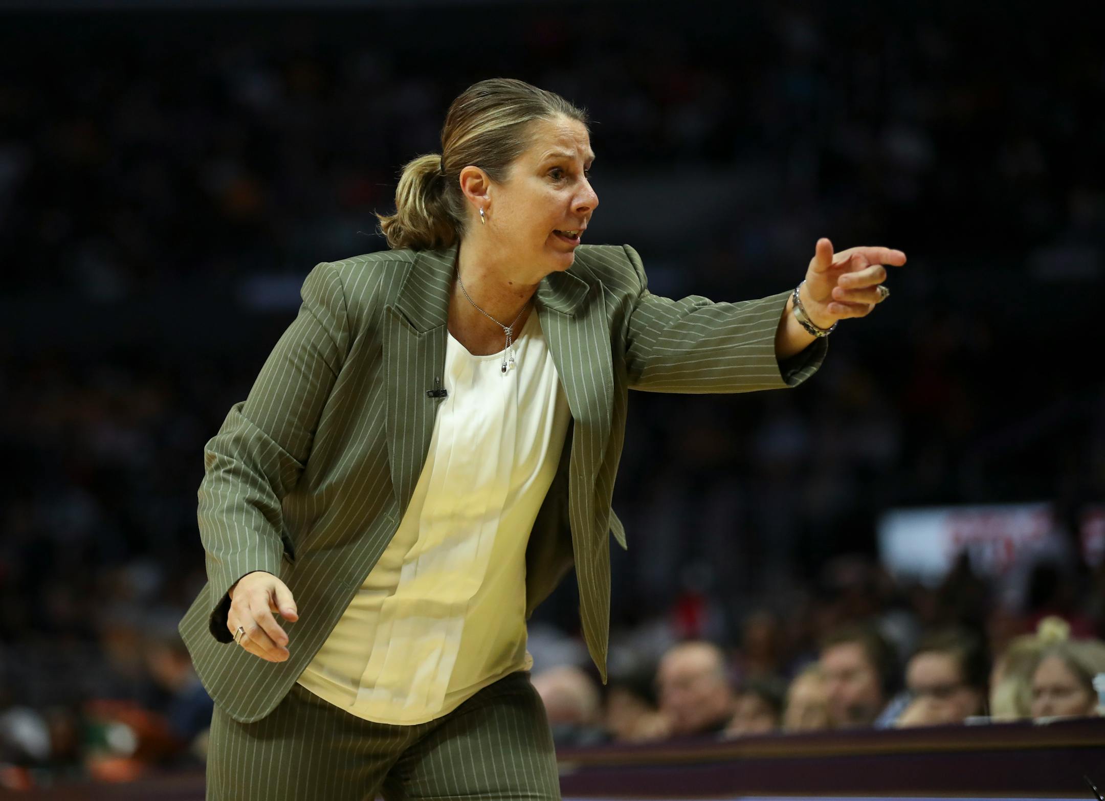 Lynx head coach Cheryl Reeve called guard Lindsay Whalen off the bench in the fourth quarter.