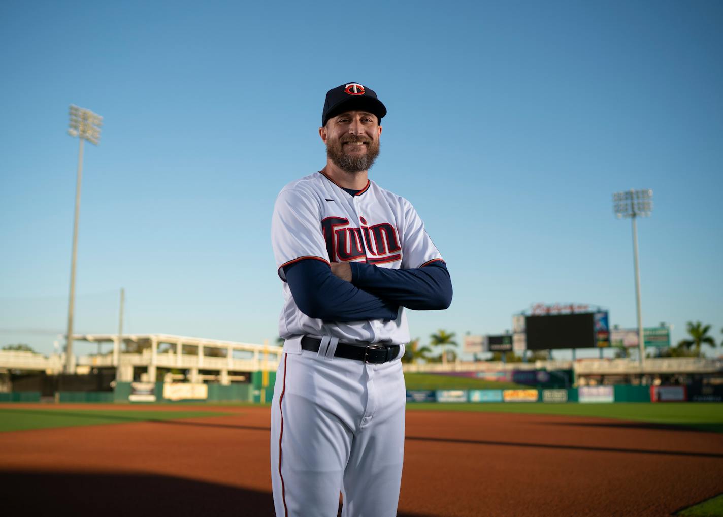 Twins manager Rocco Baldelli in a portrait made on the team's Spring Training Photo Day. ] JEFF WHEELER • jeff.wheeler@startribune.com