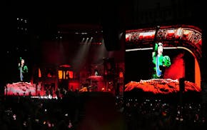 Lady Gaga performs during her free concert on Copacabana Beach in Rio de Janeiro, Saturday, May 3, 2025.