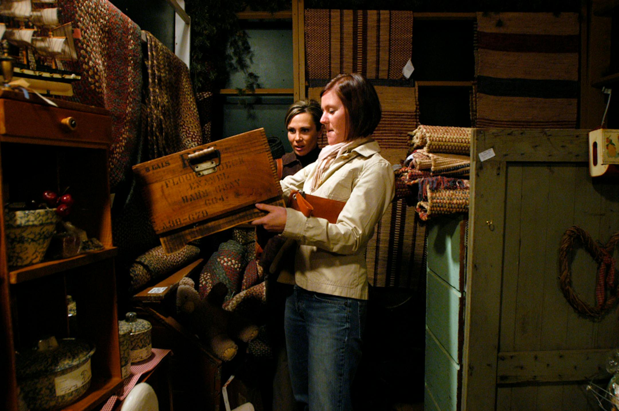 Shoppers hunt for treasures at the the Buffalo Nickel.