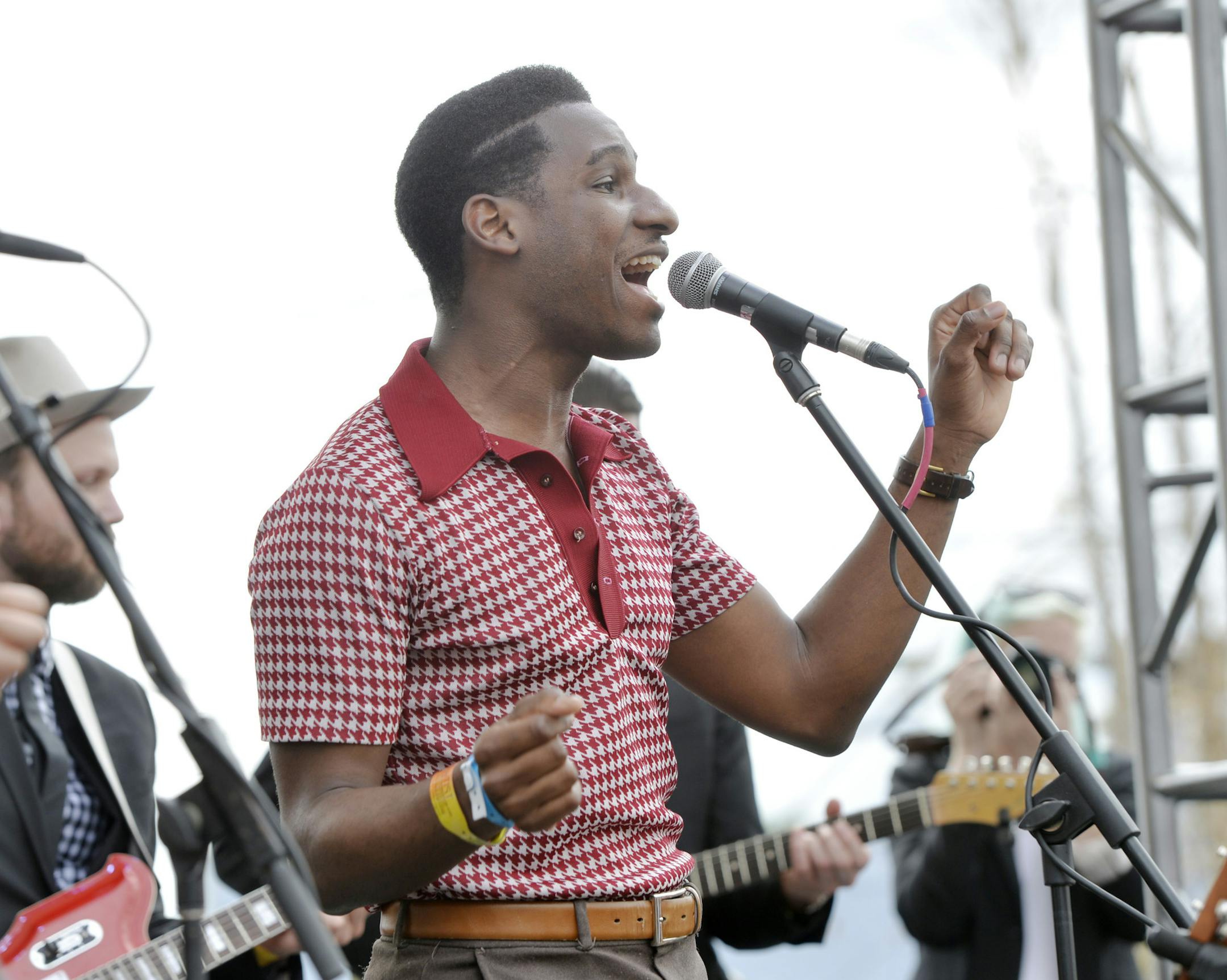 Leon Bridges performs at the Spotify House in Austin, Texas during the 2015 South by Southwest music festival. ] (SPECIAL TO THE STAR TRIBUNE/TONY NELSON)