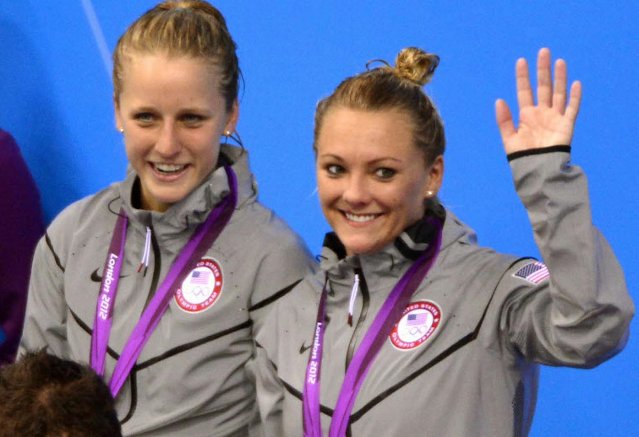 Kelci Bryant, right, missed out on a medal in 2008, but she and Abby Johnston were beaming with silver Sunday.