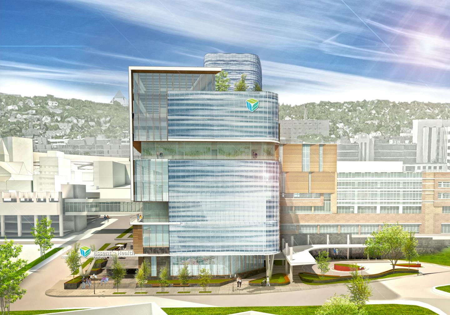 A new Essentia Health hospital bed tower will rise over East Supeior Street in downtown Duluth over the next several years. The $800 million project is the largest private investment in the city's history and could open the door to further development in the medical district.