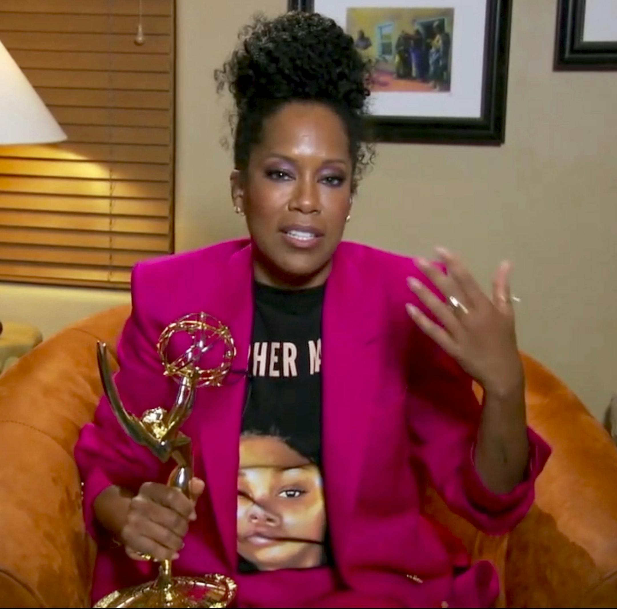 Regina King wore a Breonna Taylor T-shirt while accepting her award for "Watchmen."