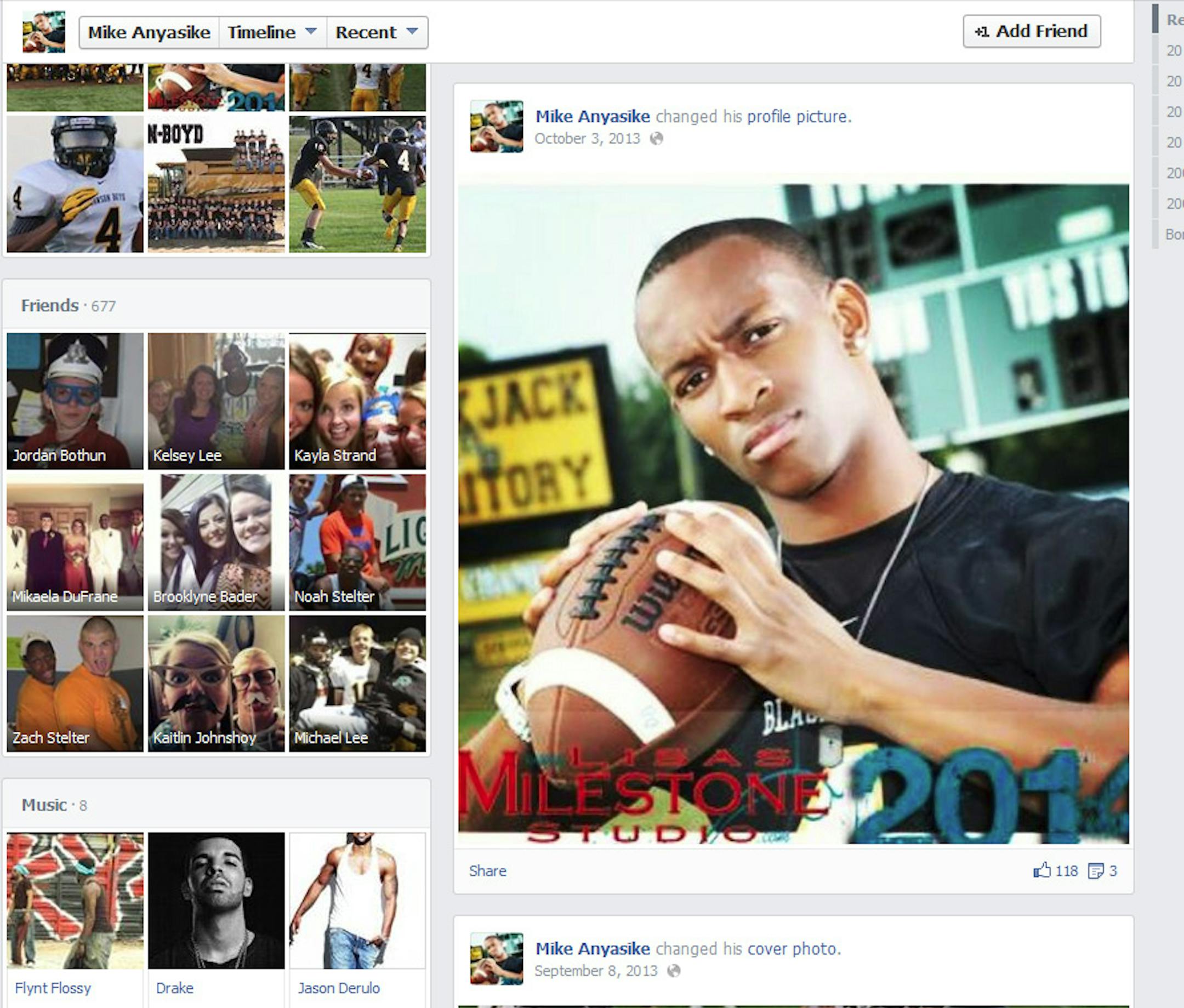 Michael C. Anyasike, 18, of Dawson, Minn., died Sunday after fleeing an underage drinking party when police showed up.