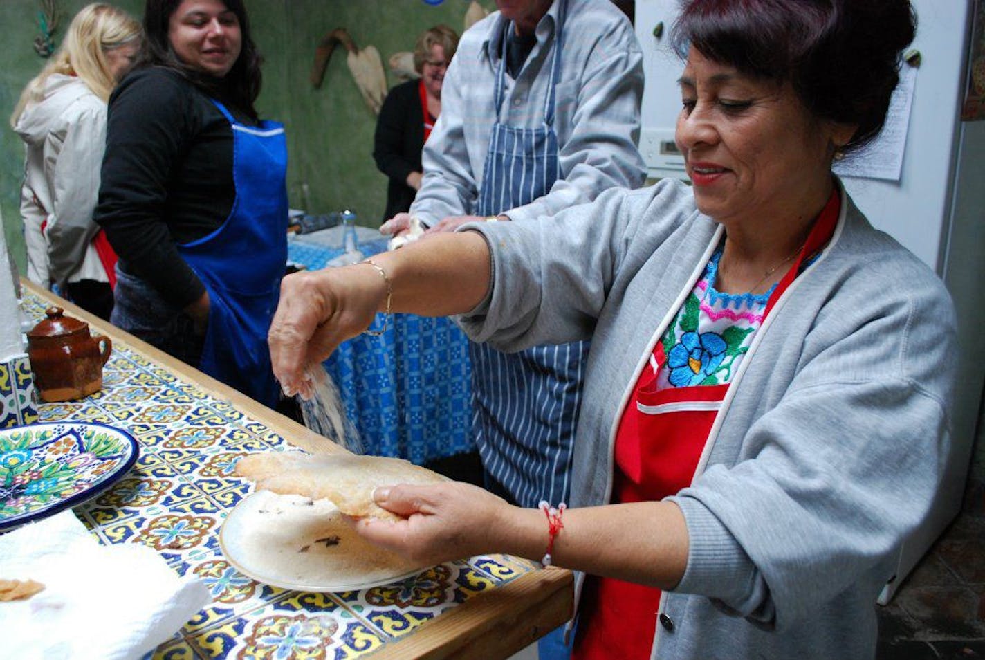 Estela Salas Silva shares her love of cooking and traditional recipes at Mexican Home Cooking School.