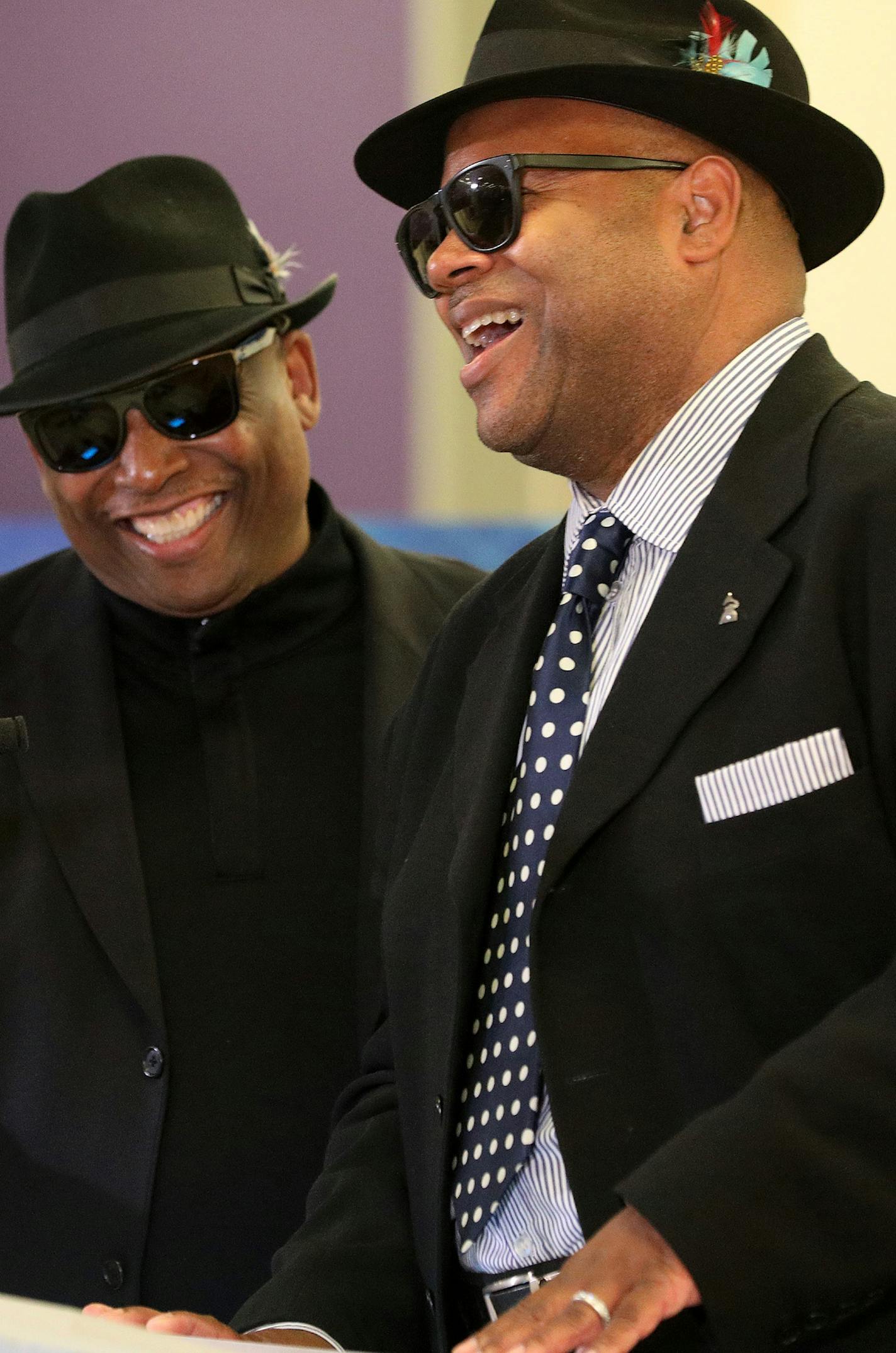 Terry Lewis and Jimmy "Jam" Harris announced the first of multiple music acts that will be on the free concert stage at Super Bowl Live. ] ANTHONY SOUFFLE &#xef; anthony.souffle@startribune.com Jimmy "Jam" Harris and Terry Lewis arrived at last to announce the first of multiple music acts that will be on the free concert stage at Super Bowl Live Friday, Dec. 1, 2017 at the Super Bowl Crew 52 headquarters in downtown Minneapolis.