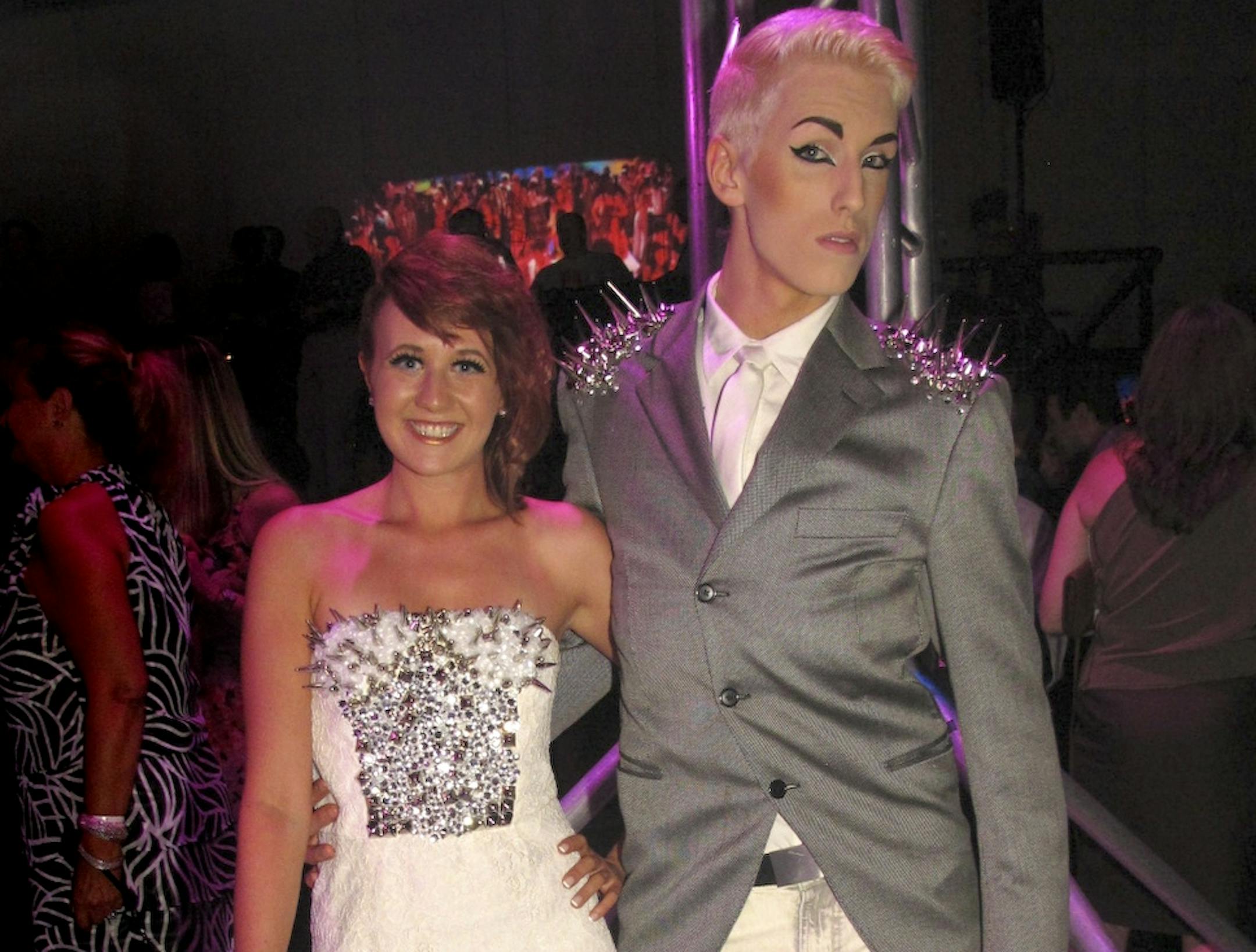 Tess Babbitt and Max Malanaphy at the "Artrageous" Glamorama after-party at Macy's in Minneapolis.