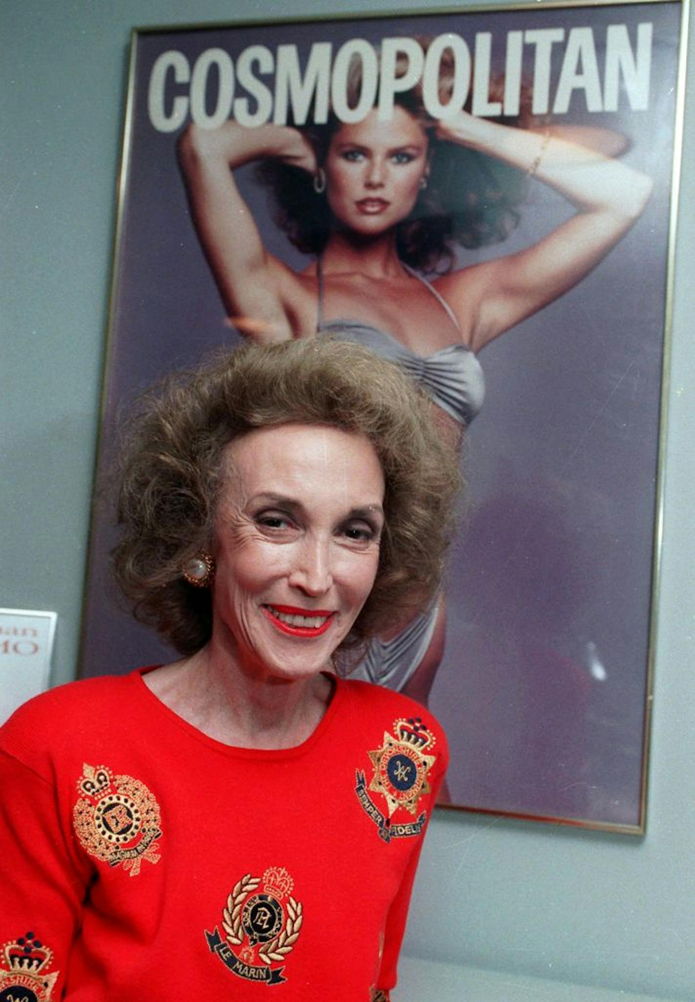 FILE - This 1990 file photo shows Cosmopolitan magazine editor Helen Gurley Brown in her New York office. Brown, longtime editor of Cosmopolitan magazine, died Monday, Aug. 13, 2012 at a hospital in New York after a brief hospitalization. She was 90.