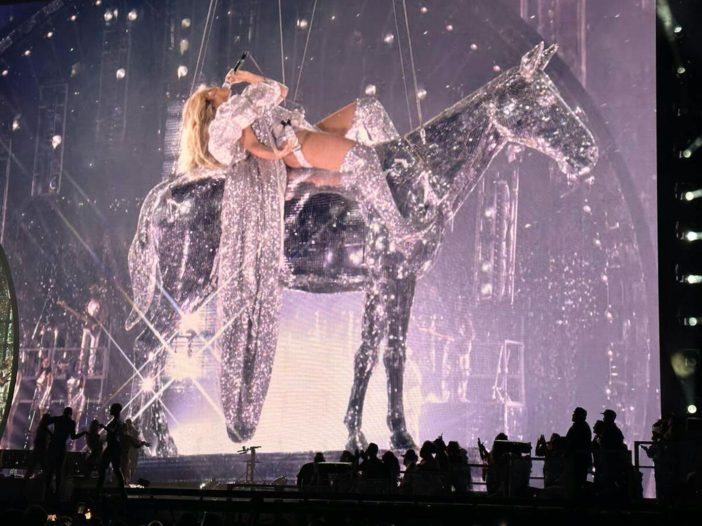 An image from Beyoncé's concert at Allegiant Stadium on Aug. 26, 2023, in Las Vegas. (John Katsilometes/Las Vegas Review-Journal/TNS) ORG XMIT: 96569816W