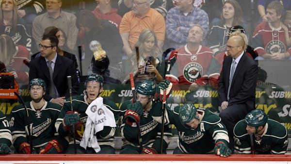 The Wild's bench was not a fun place to be Friday night at Xcel Energy Center.