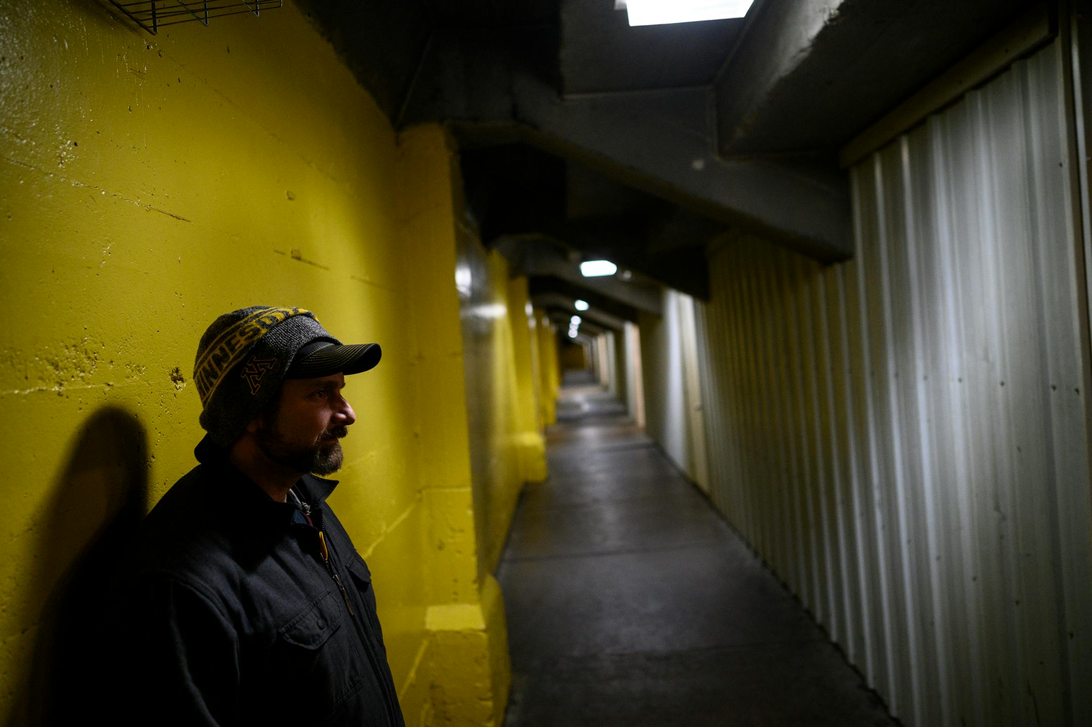 Jeff Torrel, a 96' graduate of Eveleth-Gilbert, stands in a corridor in the Eveleth Hippodrome, the former home rink for the Eveleth-Gilbert Golden Bears, Monday, Feb. 21, 2022. Torrel is the former Eveleth-Gilbert hockey head coach and the school's final hockey coach before they became part of the new Rock Ridge district. The plan is for the Hippodrome to still be used for some Rock Ridge games, but the Iron Trail Motors Event center in Virginia will be the team's home.
