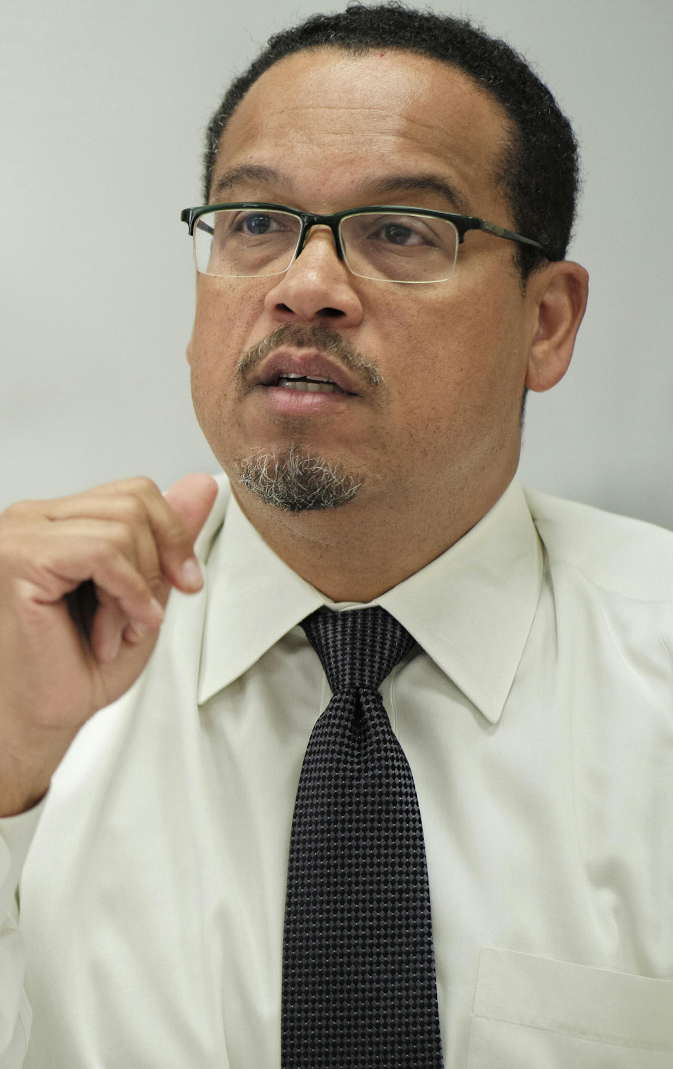 At CLUES on July 21, 2014, Congressman Ellison, right, led a discussion panel on the recent increase of unaccompanied children and mothers with ver small children who all made a perilous trip driven by fear of harm in Central America. On the left is Michele Garnett McKenzie, Advocacy Director at the The Advocates for Human Rights.] Richard Tsong-Taatarii/rtsong-taatarii@startribune.com