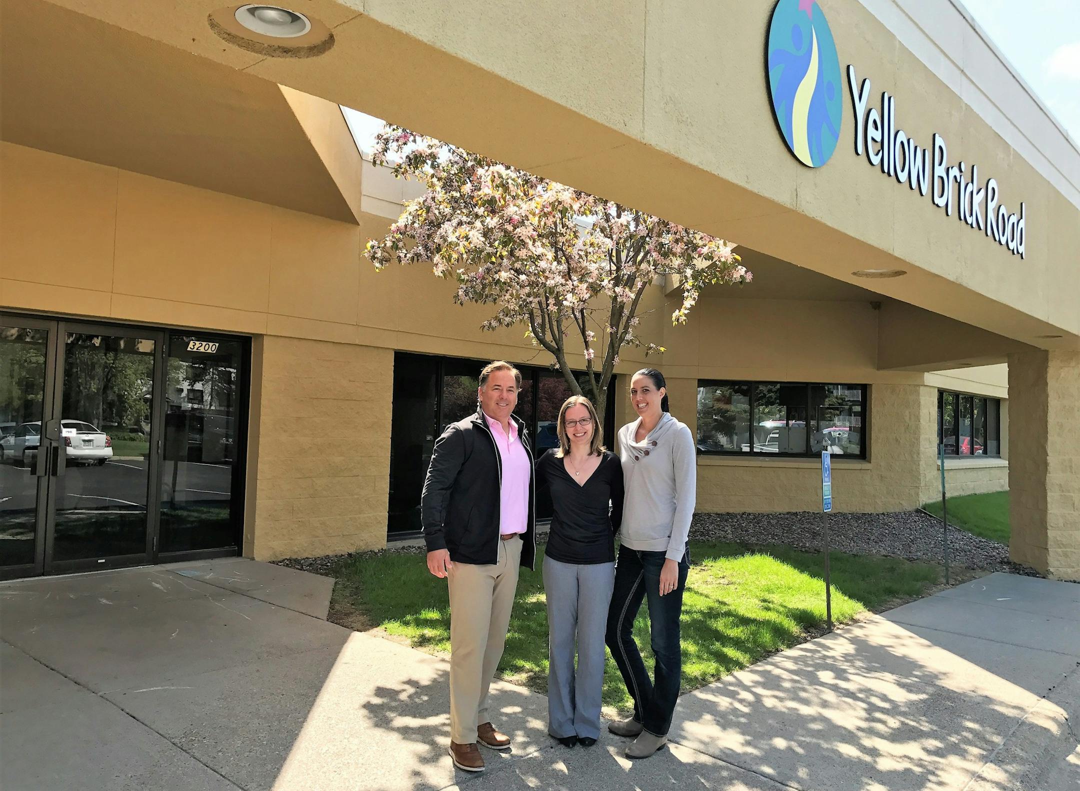 Yellow Brick Road owner Kristy Couture, center, with school director Kylie Schrader, said working with building owner J. Lindsay, left, to create a space that worked for them was a big advantage.&#x201c;We could design it the way we expected our program to function,&#x201d; Couture said.