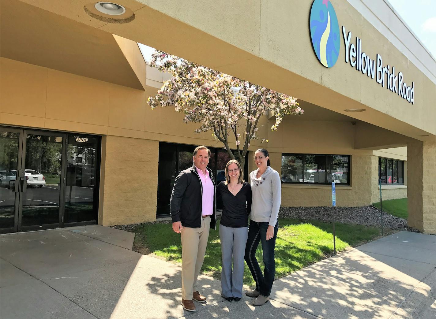 Yellow Brick Road owner Kristy Couture, center, with school director Kylie Schrader, said working with building owner J. Lindsay, left, to create a space that worked for them was a big advantage.&#x201c;We could design it the way we expected our program to function,&#x201d; Couture said.