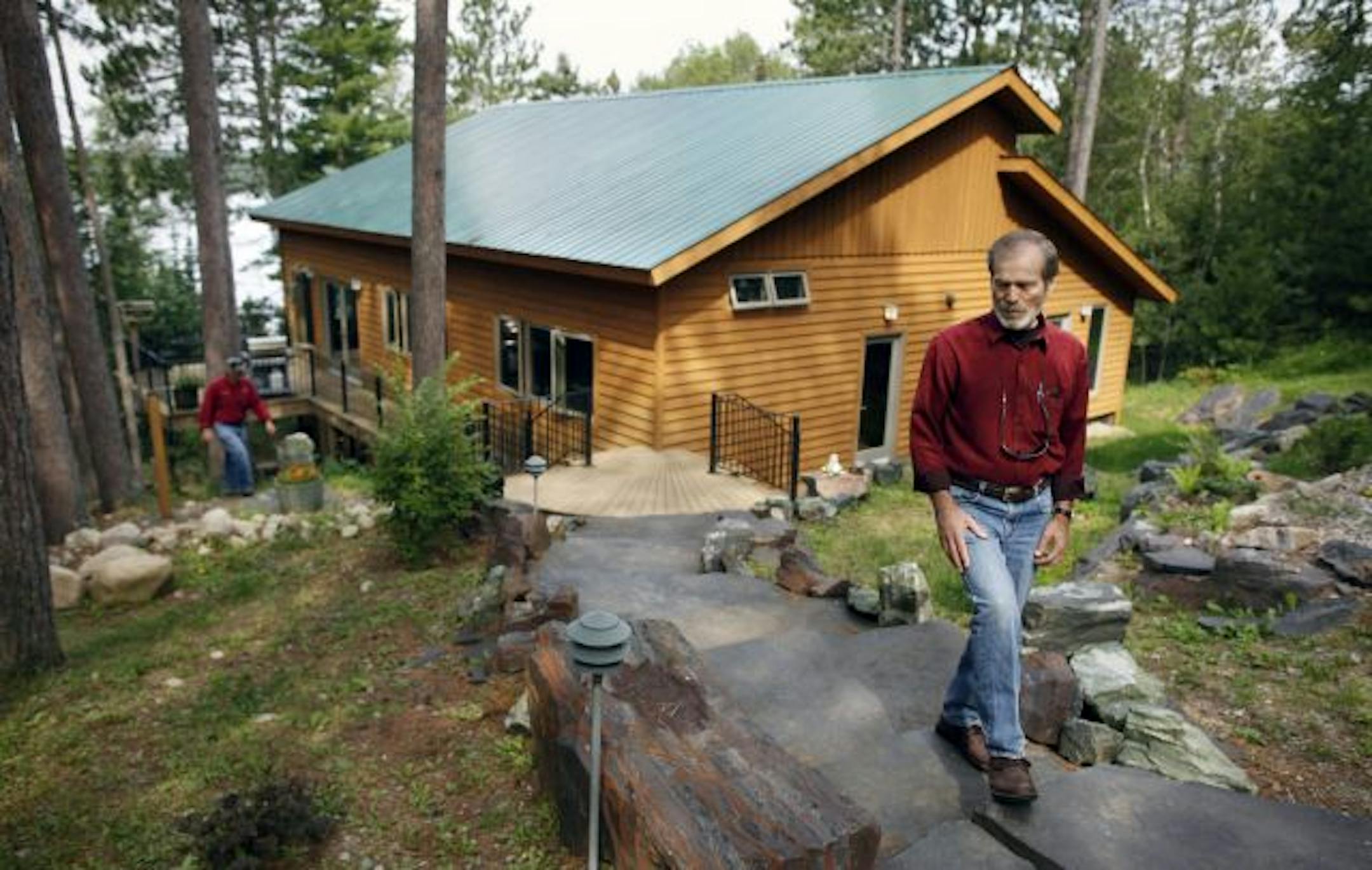 John Swenson, a broker with WildWoods Land Company, checks on a Private Rental property on White Iron Lake near Ely.