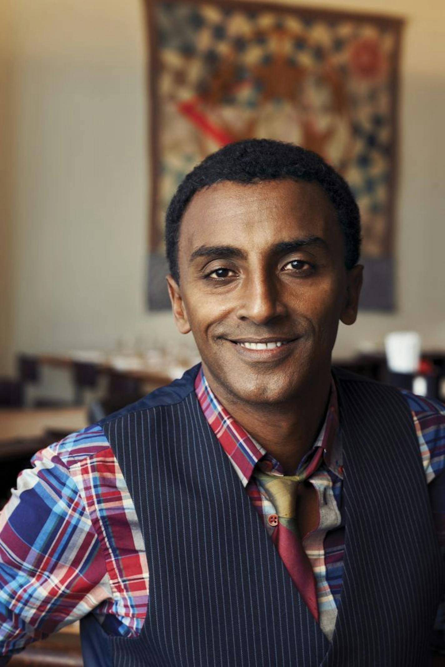 The title of Marcus Samuelsson's memoir, "Yes, Chef," refers to the standard response to the one in charge by the other cooks.