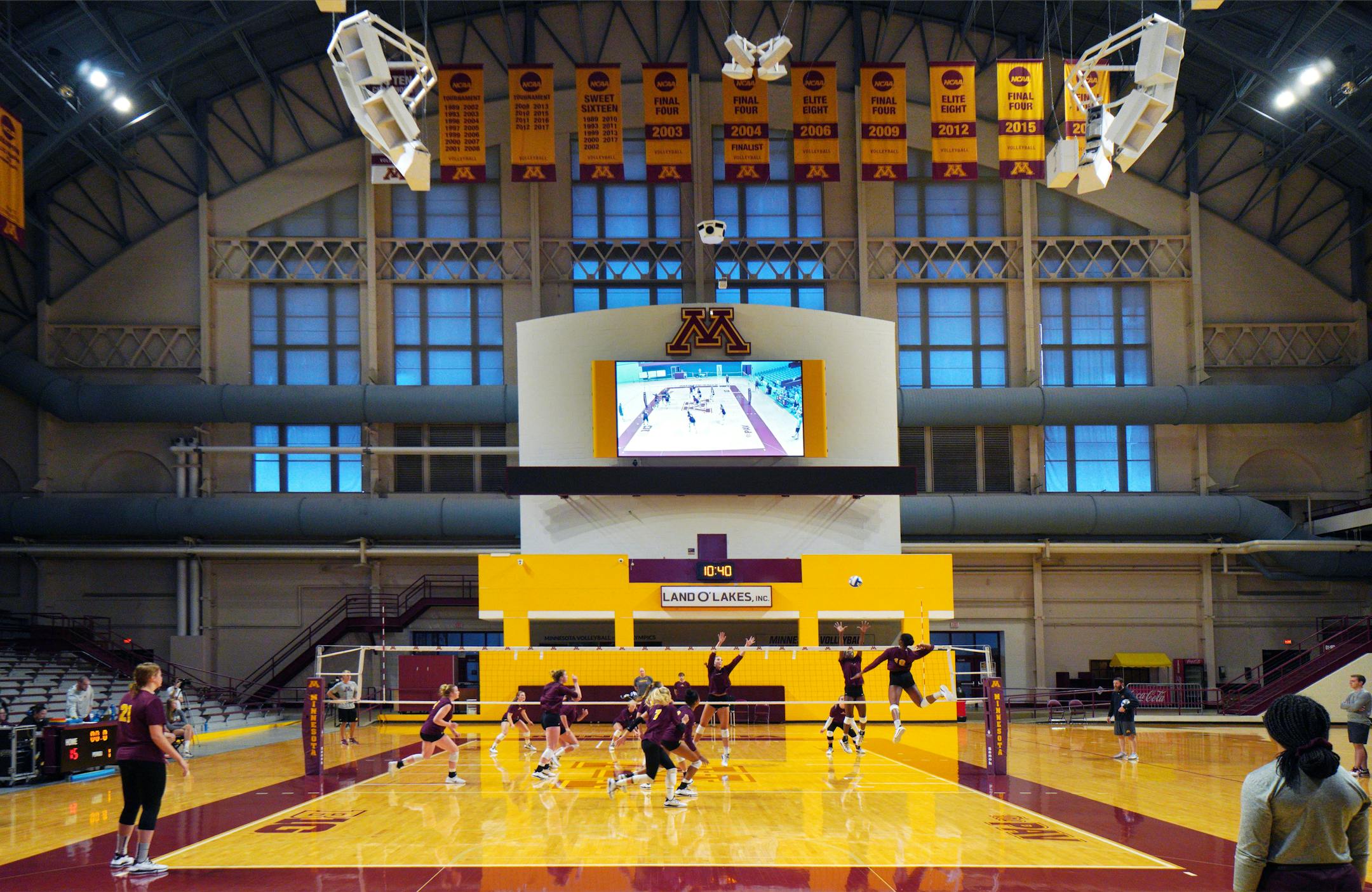 The Gophers volleyball team held its media availability inside the updated Maturi Pavilion on Aug. 19. Saturday night, it defeated No. 1 Stanford.