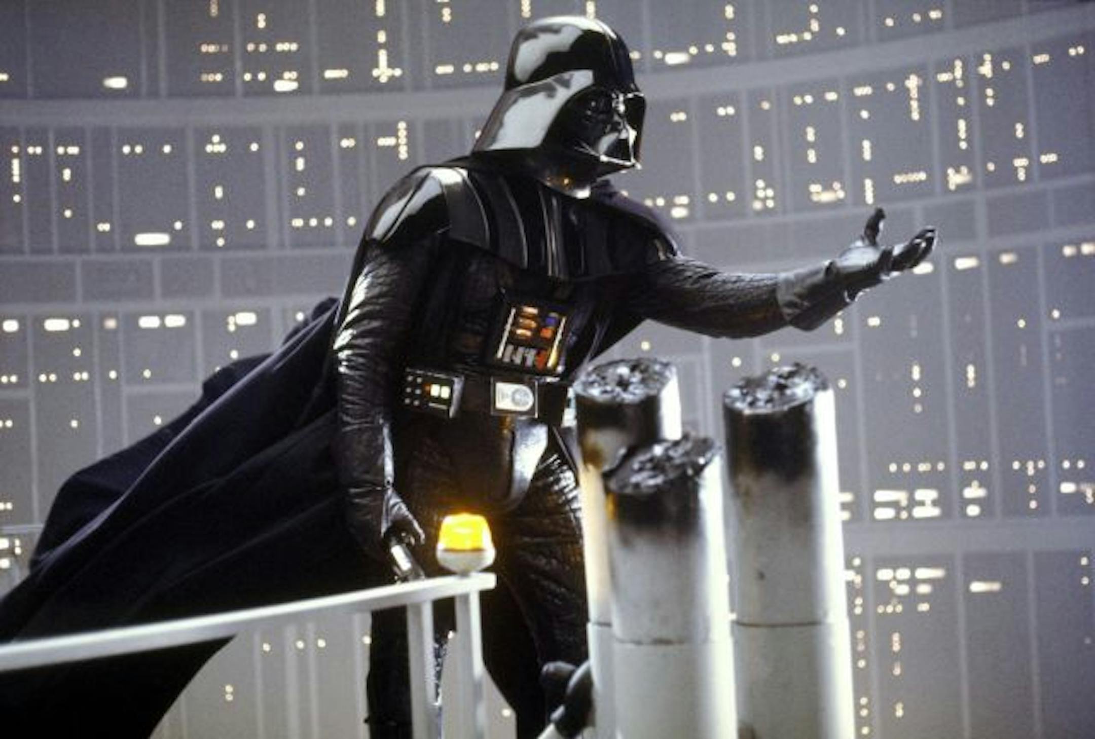Darth Vader is shown in a scene from Lucasfilm's "Star Wars: Episode V: The Empire Strikes Back."