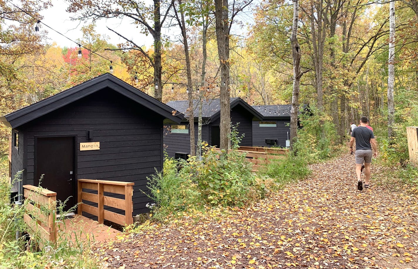 Cuyuna Cove opened in July 2020 in Crosby, featuring five tiny cabins in woods next to Cuyuna State Recreation Area.