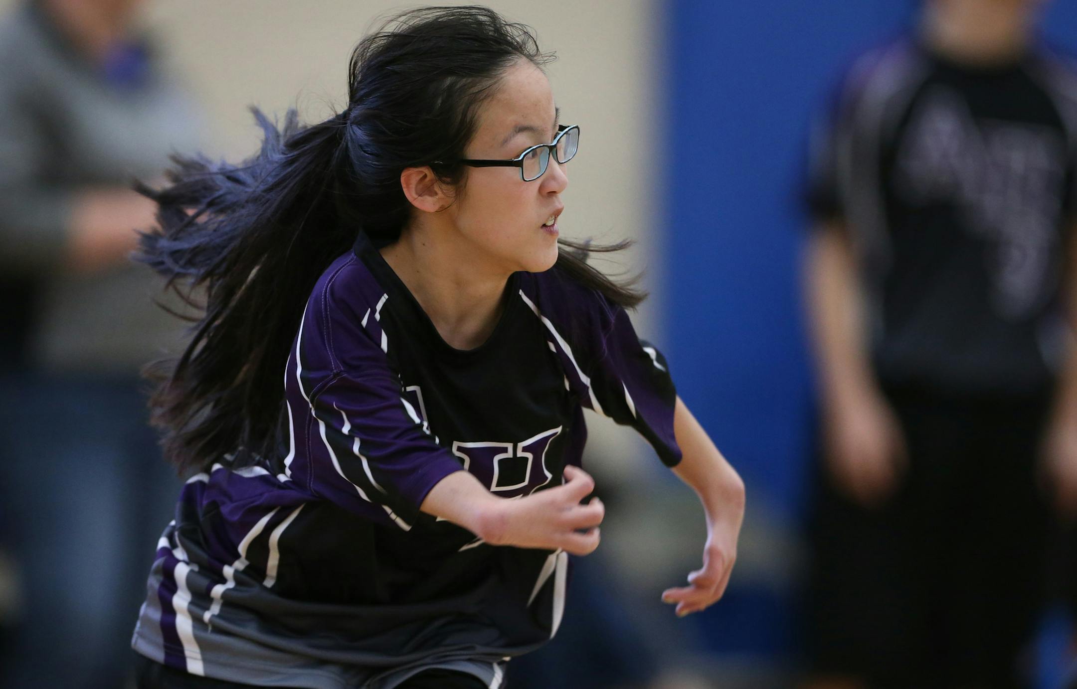 Hana France beat out throw to fist base Tuesday 17, 2016 in New Brighton, MN.] Siblings Stevey France, Kai France, Mia France, and Hana France are members of the Anoka-Hennepin adapted softball team they played Mounds View/Irondale/Rosedale at Highview Middle School. Jerry Holt /Jerry.Holt@Startribune.com